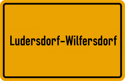 Ortsschild Ludersdorf-Wilfersdorf