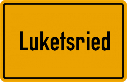 Ortsschild Luketsried