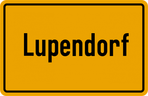 Ortsschild Lupendorf