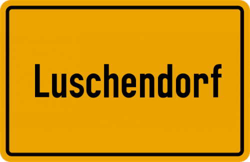 Ortsschild Luschendorf