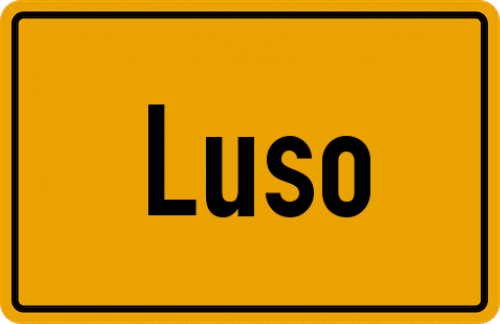 Ortsschild Luso