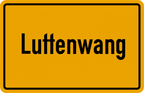 Ortsschild Luttenwang