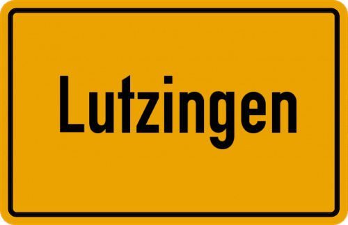 Ortsschild Lutzingen