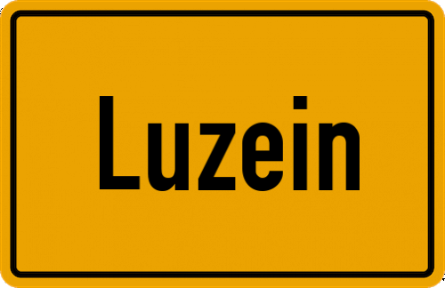 Ortsschild Luzein