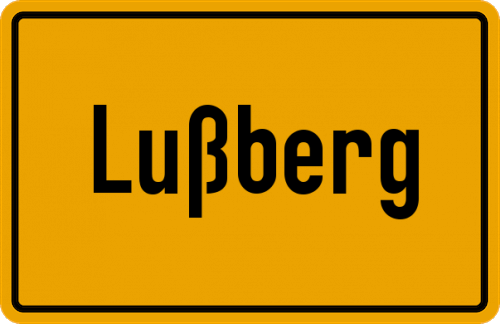 Ortsschild Lußberg