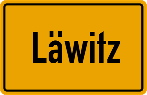 Ortsschild Läwitz