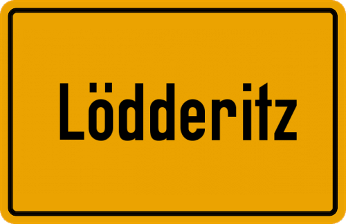 Ortsschild Lödderitz