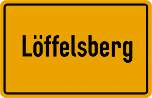 Ortsschild Löffelsberg