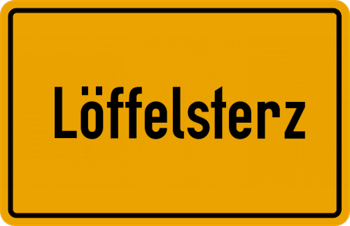 Ortsschild Löffelsterz, Oberberg Kreis