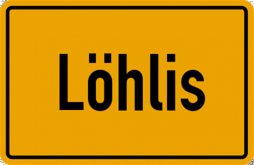 Ortsschild Löhlis