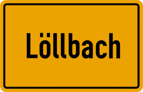 Ortsschild Löllbach