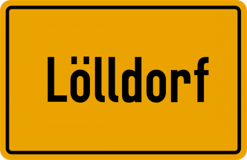 Ortsschild Lölldorf