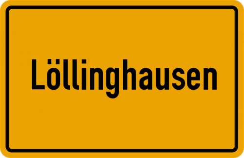 Ortsschild Löllinghausen