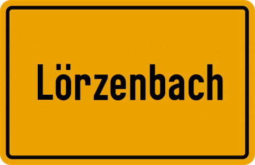 Ortsschild Lörzenbach