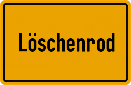Ortsschild Löschenrod