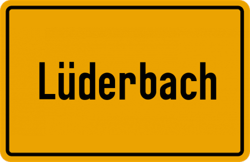 Ortsschild Lüderbach