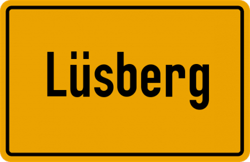 Ortsschild Lüsberg