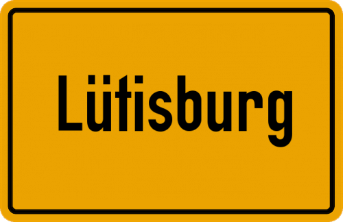 Ortsschild Lütisburg