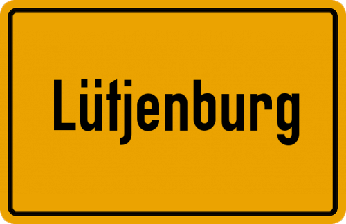 Ortsschild Lütjenburg, Holstein