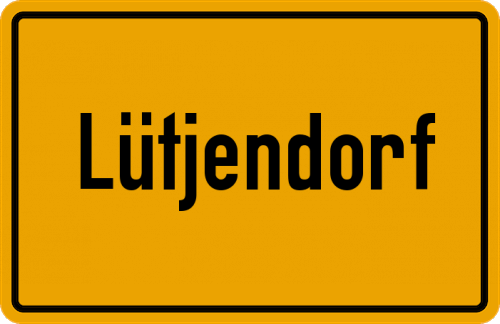Ortsschild Lütjendorf