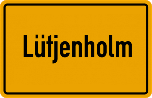Ortsschild Lütjenholm