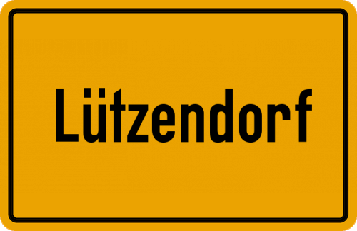 Ortsschild Lützendorf
