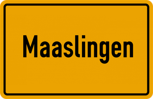 Ortsschild Maaslingen, Kreis Minden, Westfalen