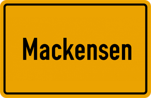 Ortsschild Mackensen