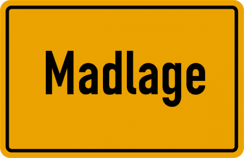 Ortsschild Madlage