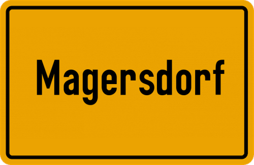 Ortsschild Magersdorf