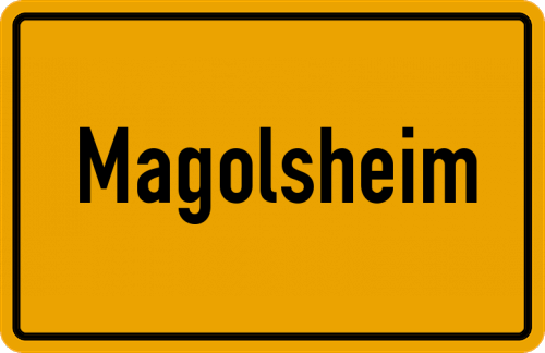 Ortsschild Magolsheim