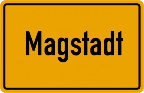 Ortsschild Magstadt