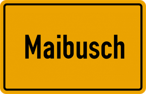 Ortsschild Maibusch, Oldenburg