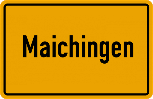 Ortsschild Maichingen