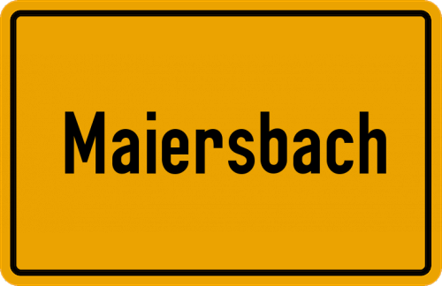 Ortsschild Maiersbach