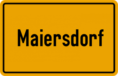 Ortsschild Maiersdorf, Vils