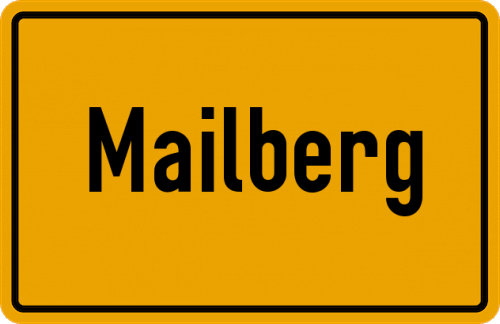 Ortsschild Mailberg