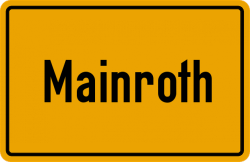 Ortsschild Mainroth