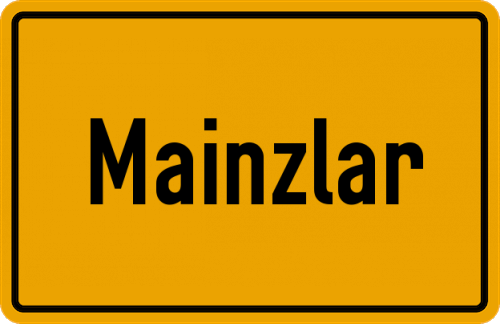 Ortsschild Mainzlar