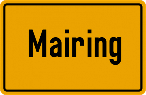 Ortsschild Mairing