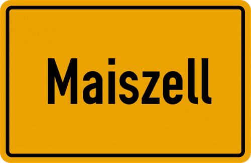 Ortsschild Maiszell