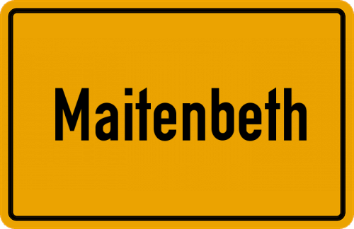 Ortsschild Maitenbeth