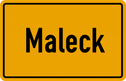 Ortsschild Maleck