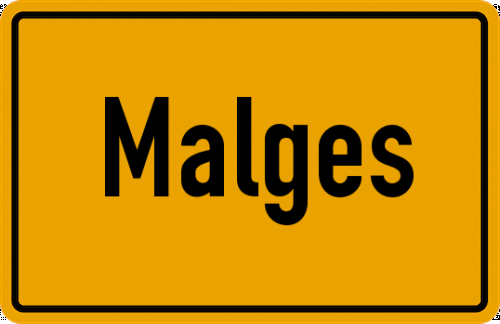 Ortsschild Malges
