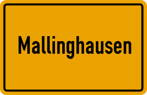 Ortsschild Mallinghausen