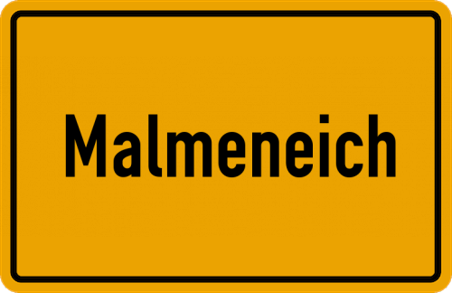 Ortsschild Malmeneich