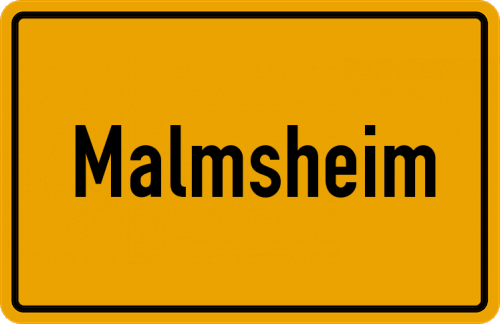 Ortsschild Malmsheim