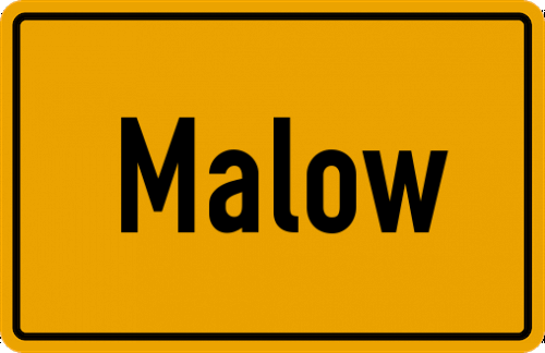 Ortsschild Malow