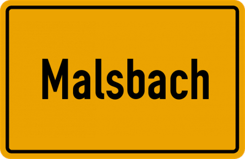 Ortsschild Malsbach