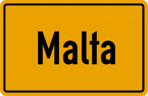 Ortsschild Malta